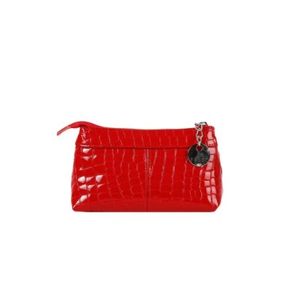 Falco ženski kožni neseser „Trendy“ – lakirana crvena kroko koža (model 7110-42)