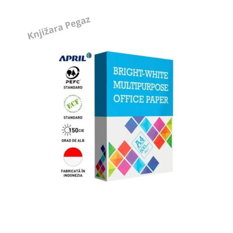 April BMO fotokopir papir A4 80g/m² 500 listova beli za laserske i inkjet štampače – klasa B