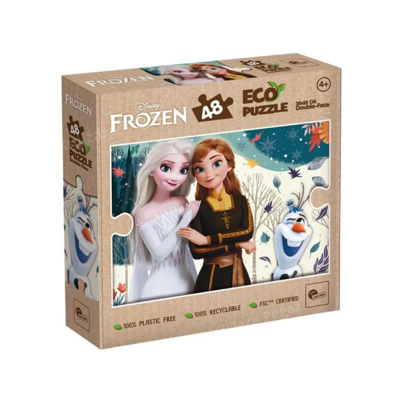Frozen Eco Mini Puzzle 48 delova – Disney Frozen ekološka slagalica za decu 4+, Elsa, Ana i Olaf