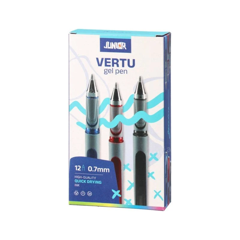 Gel olovka Vertu 0.7 mm crvena – precizna i udobna plastična gel olovka sa gumiranim gripom za glatko i lako pisanje u kancelariji, školi i kod kuće.