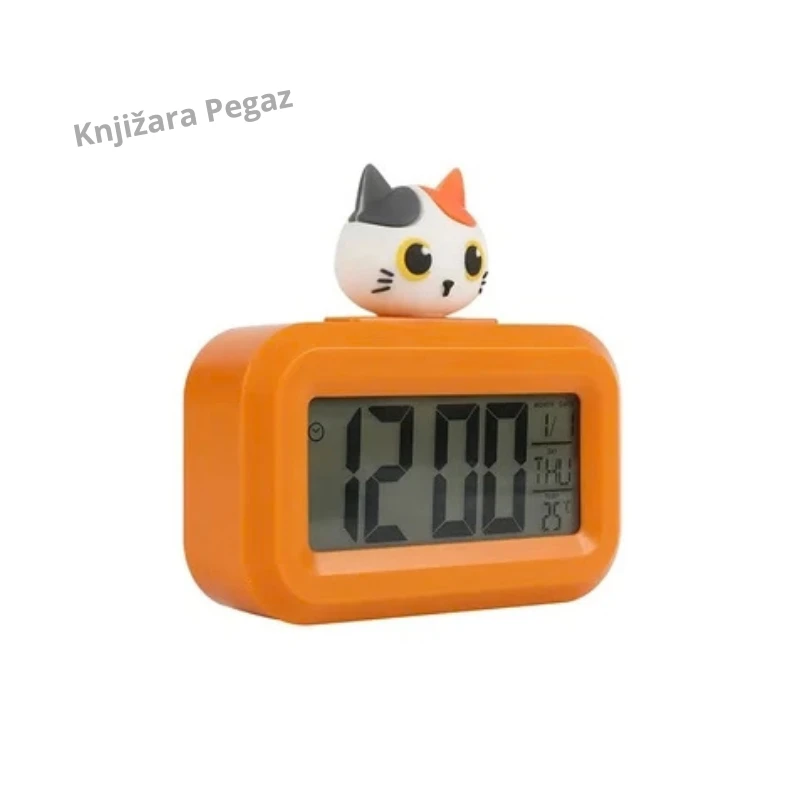 I-Total Cat Lovers dečiji digitalni sat budilnik Mačka sa noćnim svetlom i snooze funkcijom XL2836