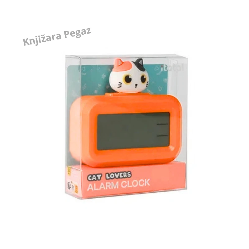 I-Total Cat Lovers dečiji digitalni sat budilnik Mačka sa noćnim svetlom i snooze funkcijom XL2836