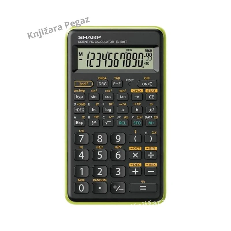 Sharp EL-501TB-GR tehnički kalkulator 146 funkcija 10+2 cifre crno-zeleni