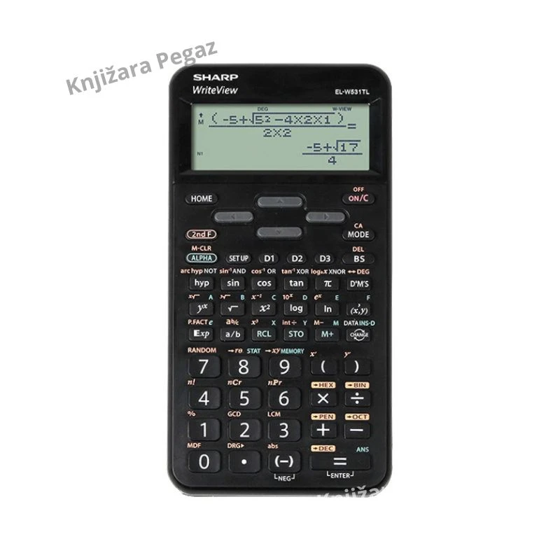 Sharp EL-W531TLB-BK tehnički kalkulator 420 funkcija 16 cifara 4-linijski ekran crni
