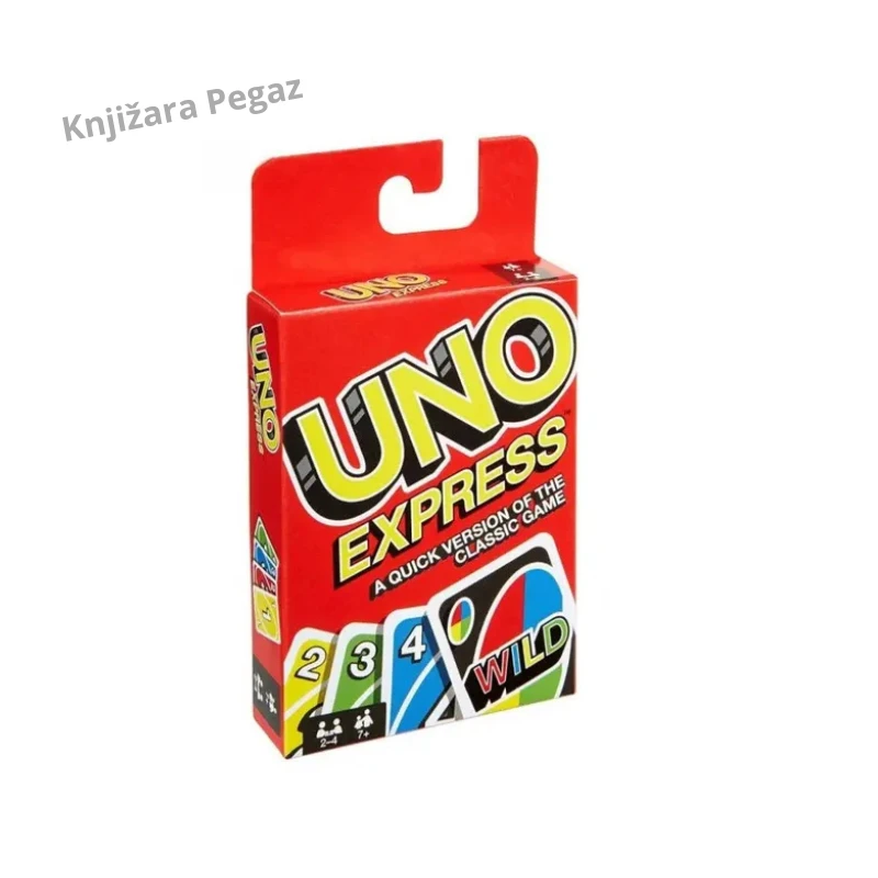 Mattel UNO Express karte za igranje – brza porodična društvena igra, 56 karata, za 2–4 igrača, uzrast 7+