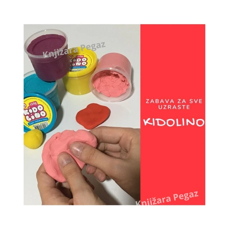 KEKEC Kidolino čašica, super mekana masa za oblikovanje 130 g, različite boje, 3+
