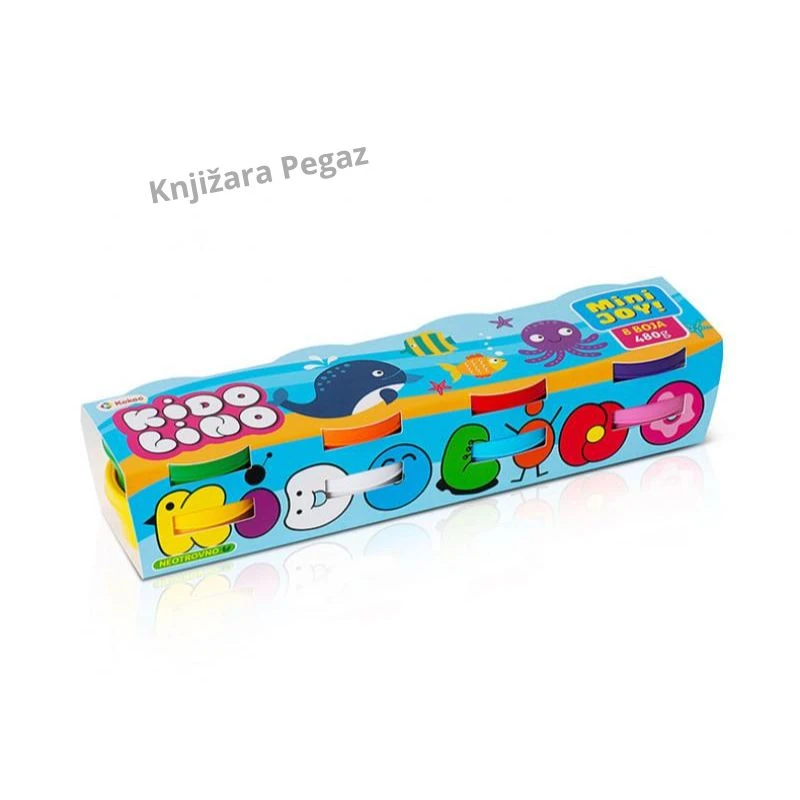 KEKEC Kidolino Mini Joy set masa za oblikovanje 8 boja, 480 g