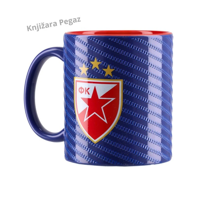 Keramička šolja Crvena Zvezda 325 ml 300812, luksuzna keramička šolja sa grbom FK Crvena Zvezda za kafu, čaj i poklon