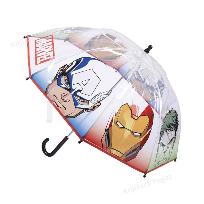 Dečiji kišobran Avengers providni 45cm – kupola kišobran za decu, Marvel, Cerda 