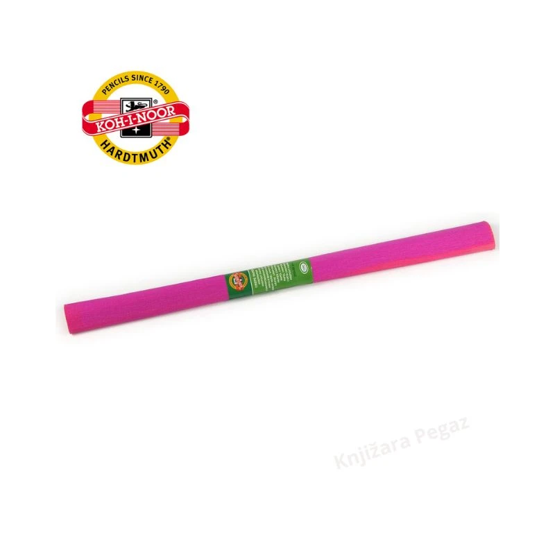 KOHINOOR krep papir roze ciklama 50x200 cm 9755/04 – dekorativni papir za DIY projekte, školu, aranžiranje, ukrase i kreativne radove