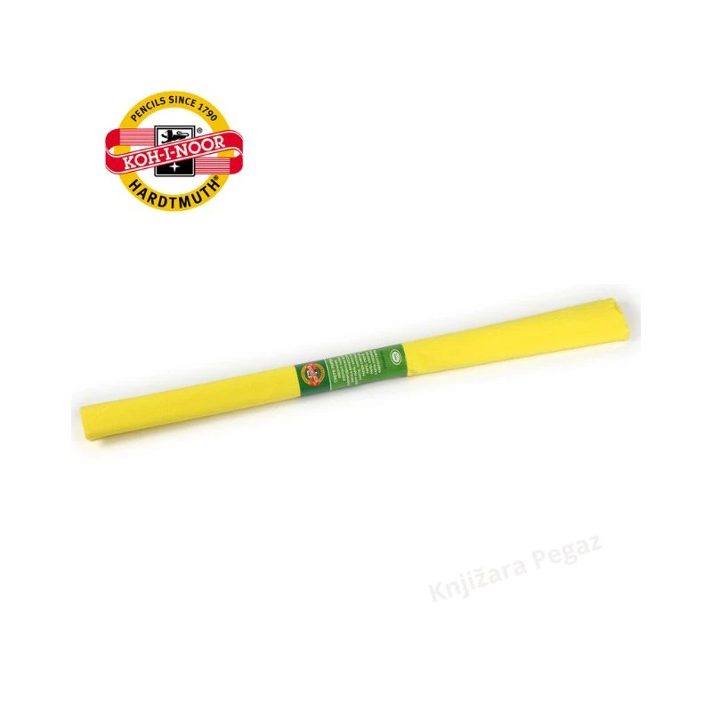 KOHINOOR krep papir žuti 50x200 cm 9755/09 – dekorativni papir za DIY projekte, školu, aranžiranje, ukrase i kreativne radove