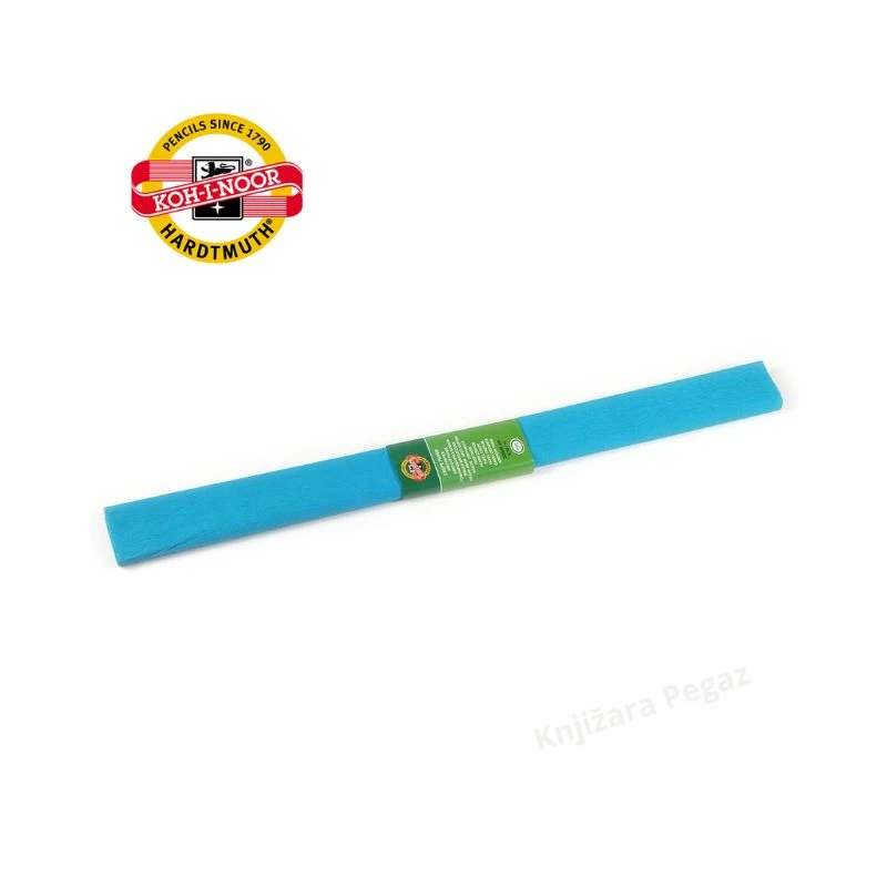 KOHINOOR krep papir tirkiz 50x200 cm 9755/14 – dekorativni papir za DIY projekte, školu, aranžiranje, ukrase i kreativne radove