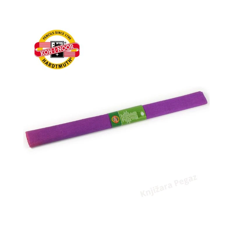 KOHINOOR krep papir 50x200cm 9755/21 ljubičasti – dekorativni papir za kreativni rad, DIY ukrase, školu, vrtić i aranžiranje