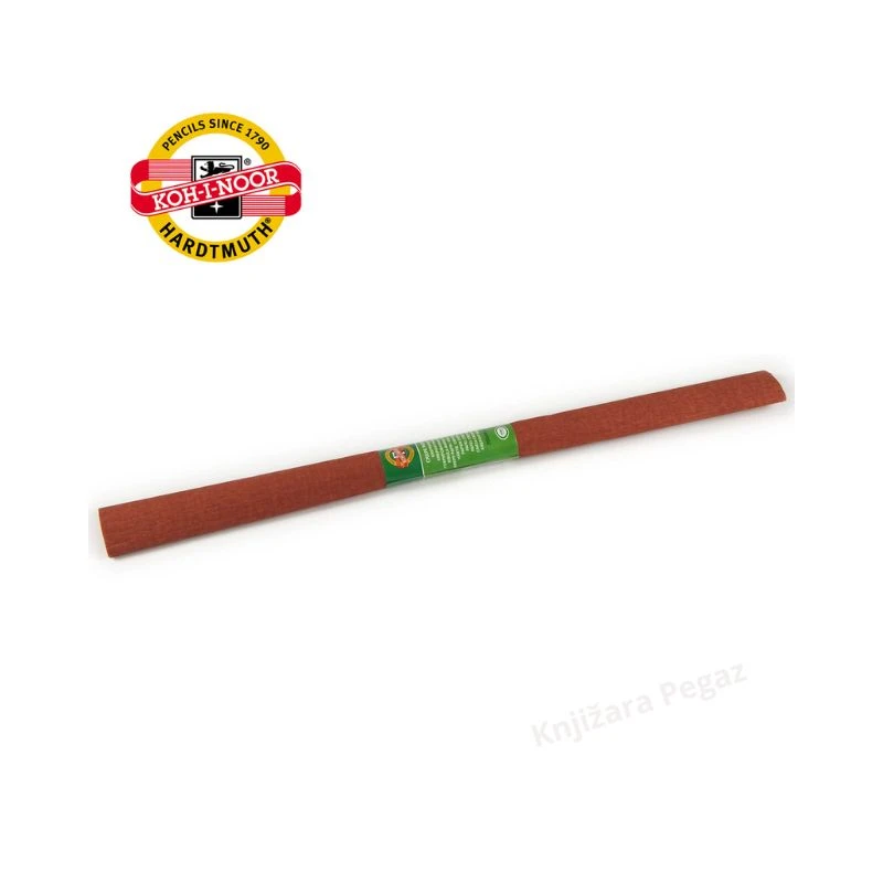 KOH-I-NOOR krep papir braon 50x200 cm 9755/22 – dekorativni papir za DIY projekte, školu, aranžiranje, umetnički rad i prirodne dekoracije