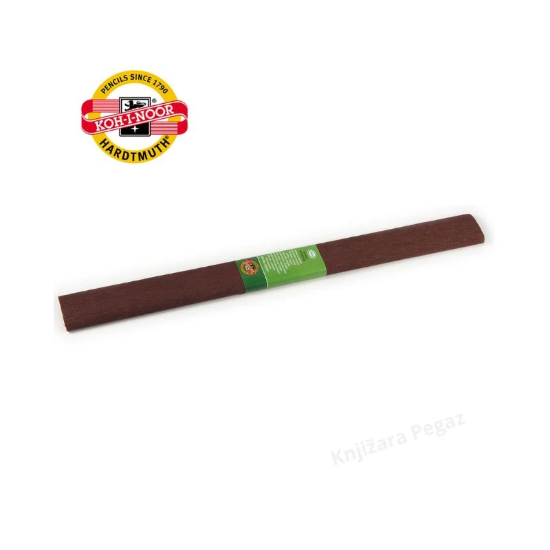 KOHINOOR krep papir 50x200cm 9755/23 tamno braon – dekorativni papir za DIY projekte, školu, vrtić, aranžiranje i kreativne radove