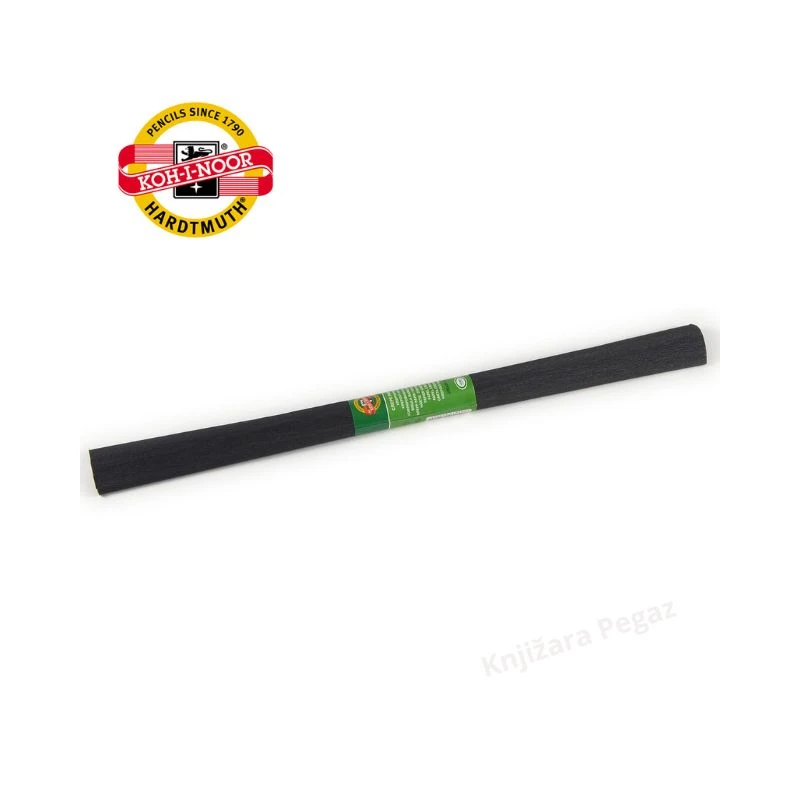 KOHINOOR krep papir crni 50x200 cm 9755/24 – dekorativni papir za DIY projekte, školu, aranžiranje, umetnički rad i profesionalne dekoracije