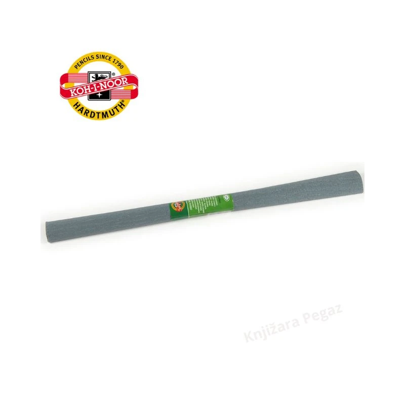 KOHINOOR krep papir sivi 50x200 cm 9755/27 – dekorativni papir za DIY projekte, školu, aranžiranje, ukrase i kreativne radove