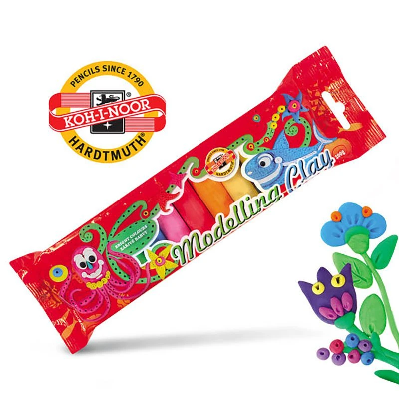 Koh-I-Noor plastelin u celofanu,200 g 1/10 1315S1001 – set od 10 osnovnih boja