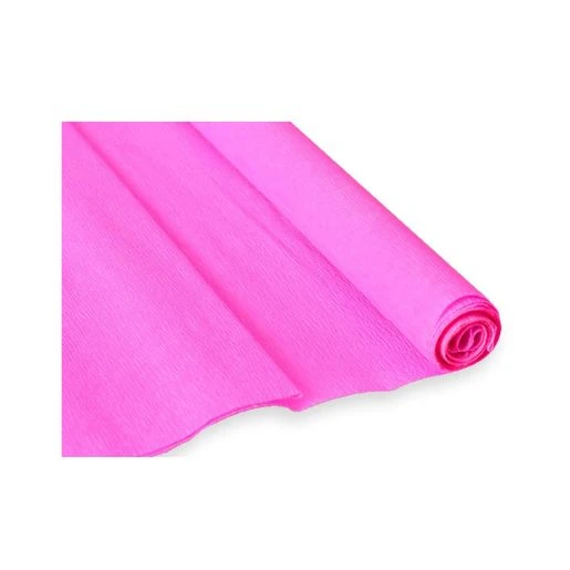 Krep papir Junior roze boje 50x200 cm – dekorativni krep papir za školu, likovne radove, aranžiranje i kreativne DIY dekoracije