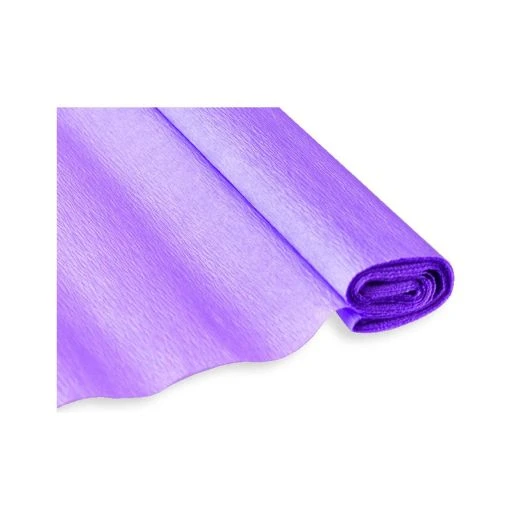 Krep papir Junior pastel svetlo ljubičaste boje 50x200 cm – dekorativni krep papir za školu, kreativne radove, aranžiranje i nežne DIY dekoracije