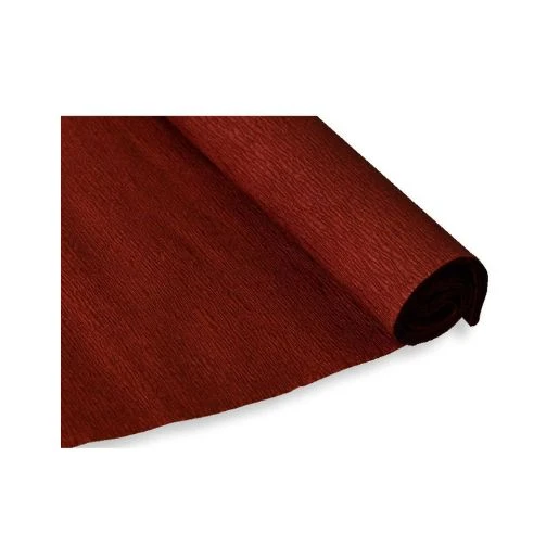 Krep papir Junior tamno braon boje 50x200 cm – dekorativni krep papir za školu, likovne radove, aranžiranje i prirodne DIY dekoracije