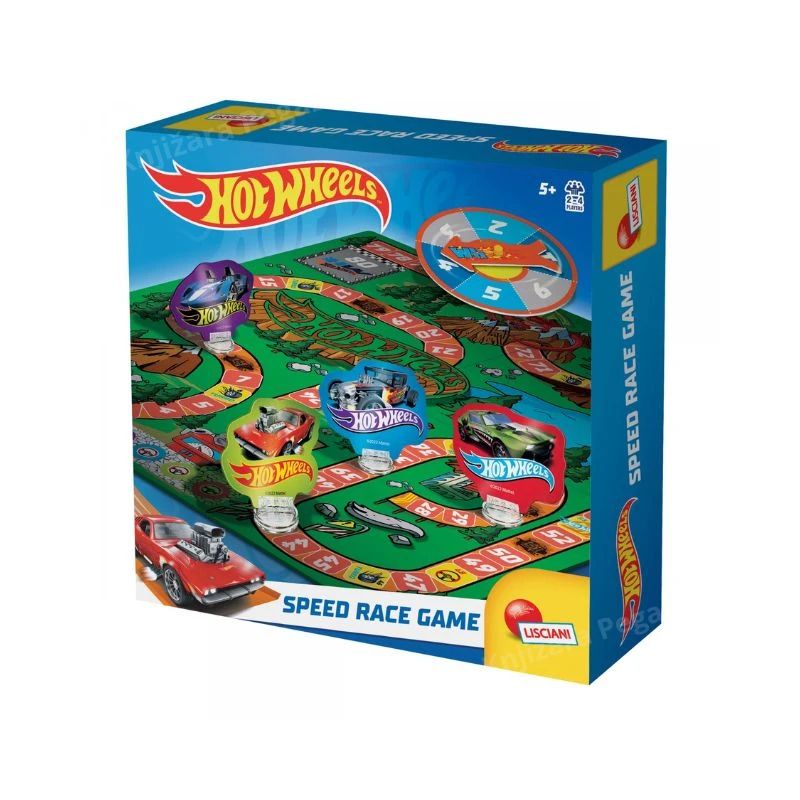 Društvena igra Hot Wheels Super Game Lisciani – brza trka sa vremenom za decu 5+ sa munjevito brzim automobilima i zabavnim izazovima za 2–4 igrača
