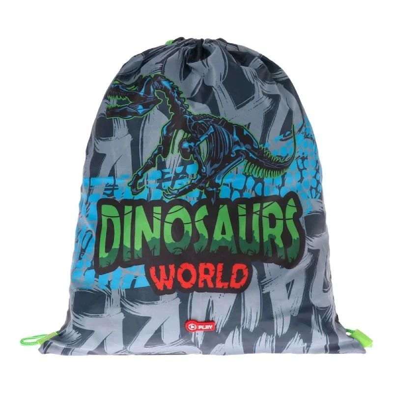 Logic anatomski ranac set 4 u 1 Play Dino World 161030 – školski ranac sa ergonomskim leđima, reflektujućim trakama i dodatnom opremom