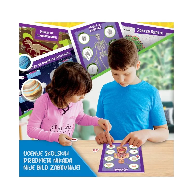 Mali genije SR set 50 edukativnih igrica Lisciani – komplet edukativnih igara na srpskom jeziku za decu od 5 do 10 godina, učenje kroz igru za osnovnu školu