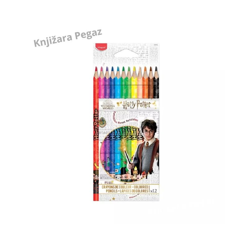 MAPED Harry Potter drvene bojice od 12 boja, trouglaste bojice sa likovima Harry Pottera M832053