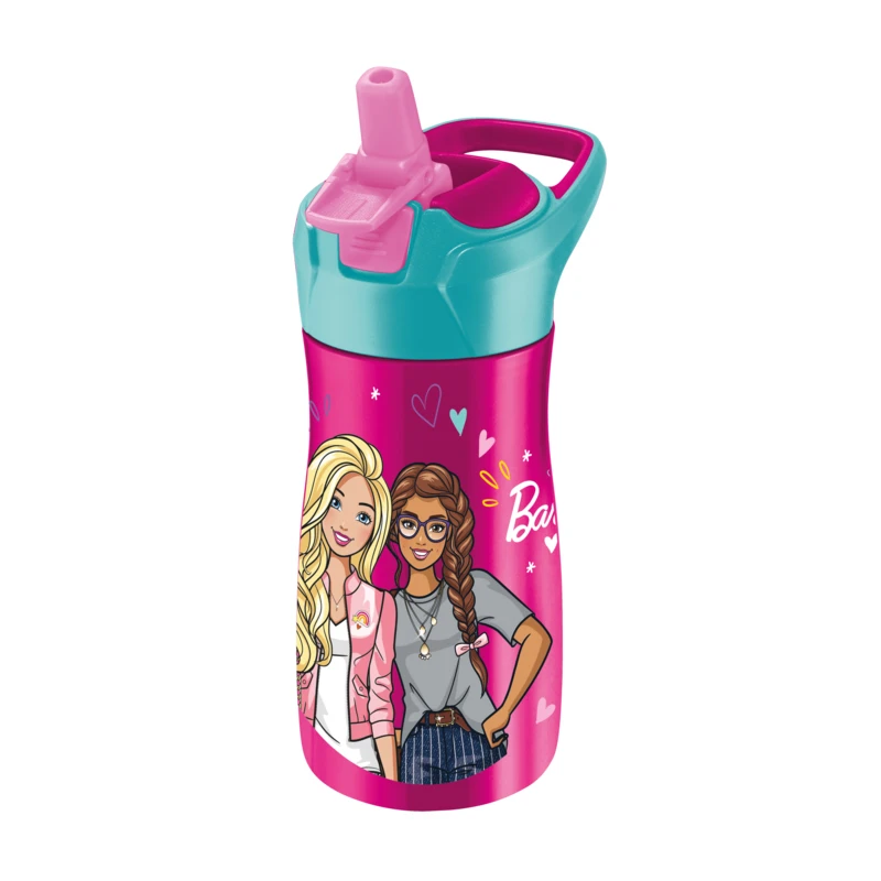 MAPED flašica za vodu Barbie 430 ml – metalna boca za decu, automatsko otvaranje