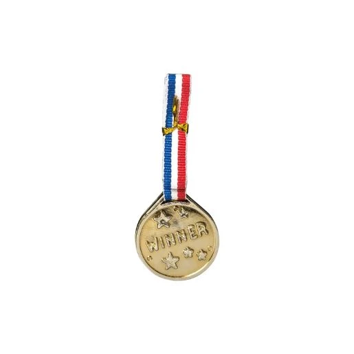 Zlatne dečije medalje za pobednike – PVC medalje sa trikolor trakom i natpisom “WINNER”, set od 3 komada za takmičenja, igre i rođendane