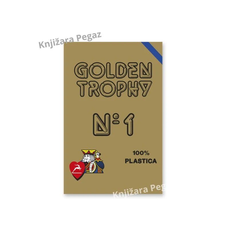 Modiano Golden Trophy No.1 karte za poker, 100% plastika, plave, Made in Italy