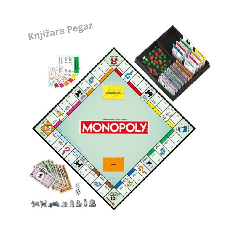 Hasbro Monopoly Classic društvena igra – Klasični Monopol za 2–6 igrača, uzrast 8+