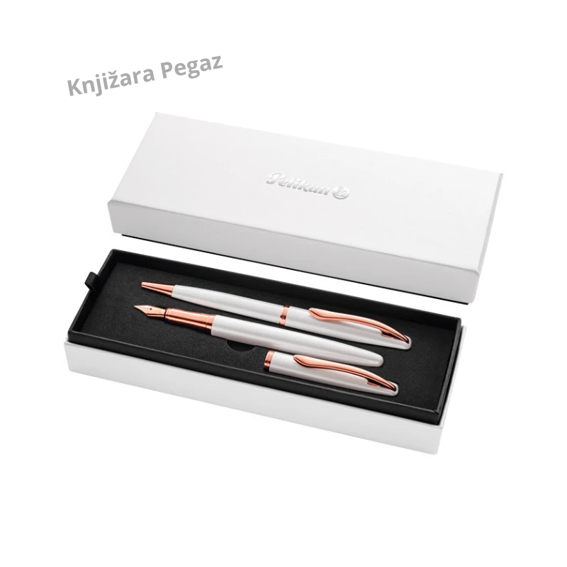 Pelikan Jazz Noble Elegance poklon set naliv pero i hemijska olovka - biserno beli sa poklon kutijom G25 821865
