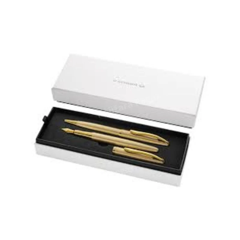 Pelikan poklon set Jazz Noble Elegance – luksuzno zlatno naliv pero i hemijska olovka u elegantnoj poklon kutiji, idealan izbor za prestižni poslovni poklon, potpisivanje i svakodnevno pisanje vrhunskog nemačkog kvaliteta.