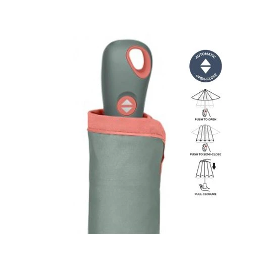 Perletti automatski kišobran Technology 21808 – premium sklopivi ženski kišobran sa antivetar fiberglass konstrukcijom i brzim sušenjem