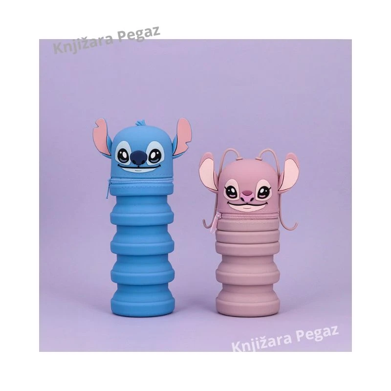 Disney Stitch Goommy silikonska pernica 325028, rastegljiva pernica za školu i tinejdžere
