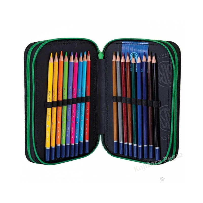 Astrabag AC31 Blue Pixel puna pernica sa 3 zipa i kompletnim školskim priborom