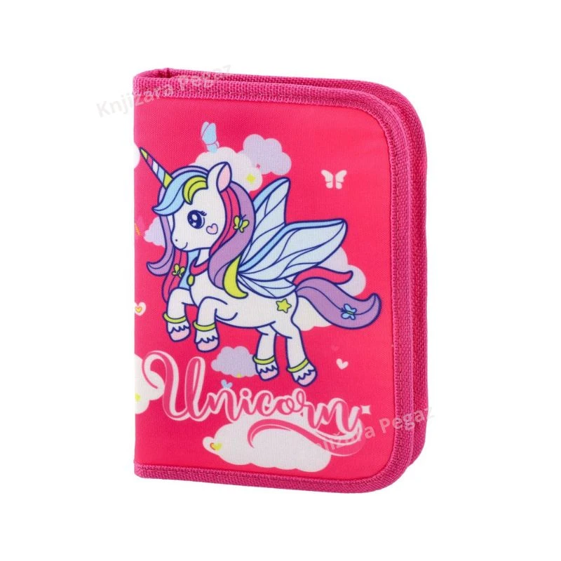 Pernica puna Dreamy 1 Zip 101310 – školska pernica za devojčice sa priborom, jednorog