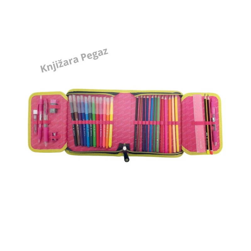Puna školska pernica Connect My Star 51169 – 1 zip, 2 preklopa, 35 delova