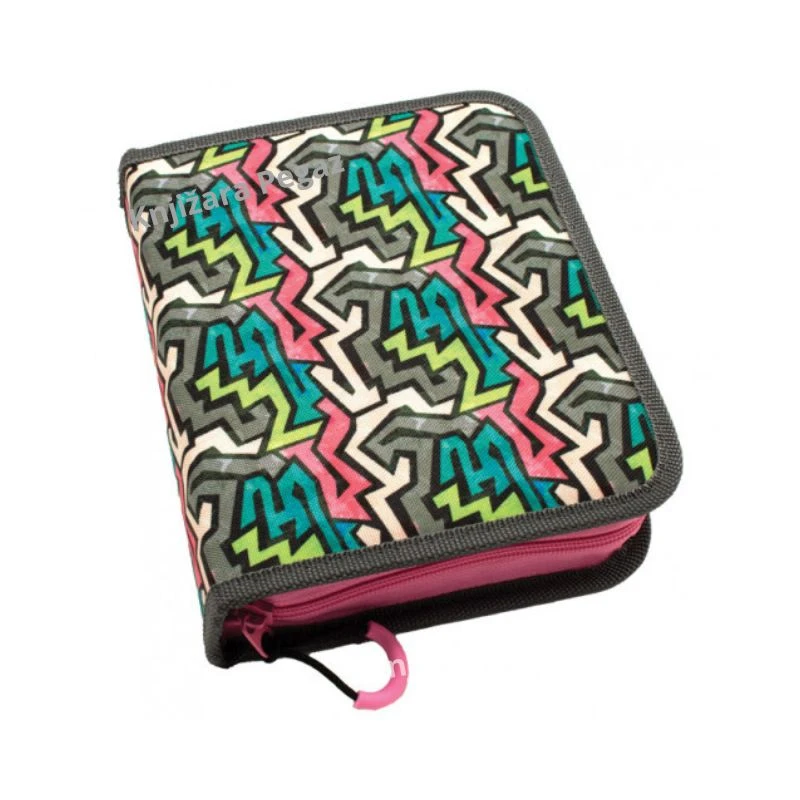 Puna školska pernica Connect Skateboard Girl 51182 – 1 zip, 2 preklopa, 35 delova