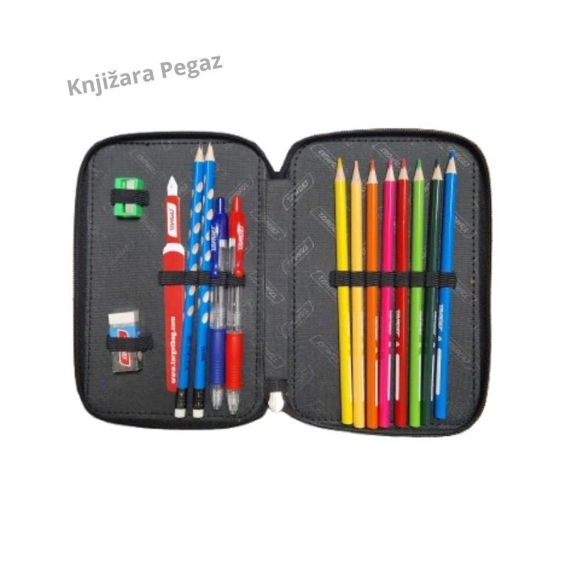 Target DOUBLE Football Net puna školska pernica 2 zipa sa priborom 28769