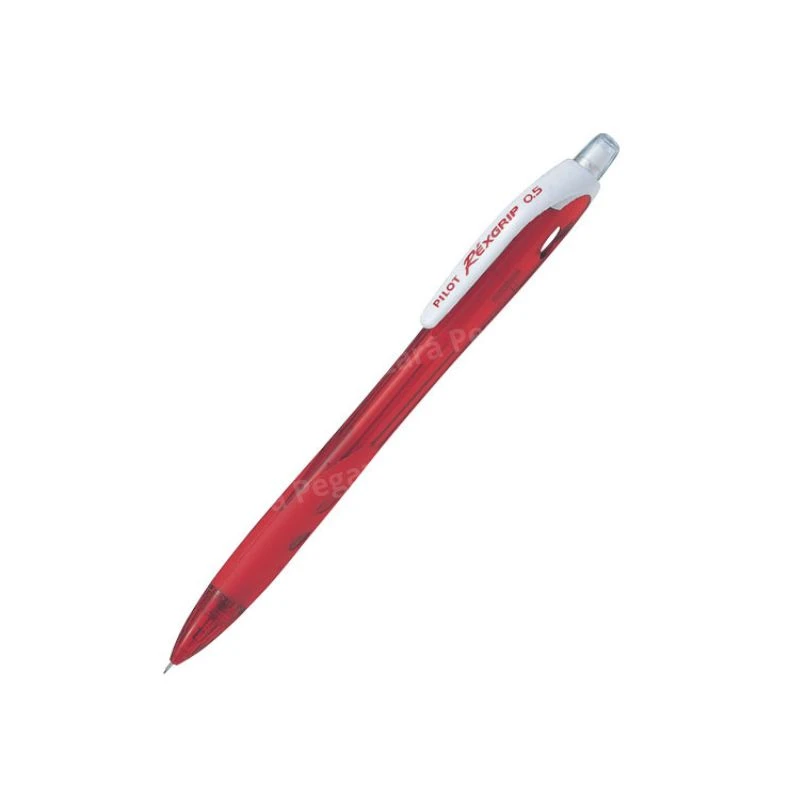 Pilot Rexgrip tehnička olovka 0.5 mm crvena – udobna japanska mehanička olovka sa metalnim potisnim mehanizmom, ergonomskim gripom i ekološkom konstrukcijom za precizno pisanje i crtanje