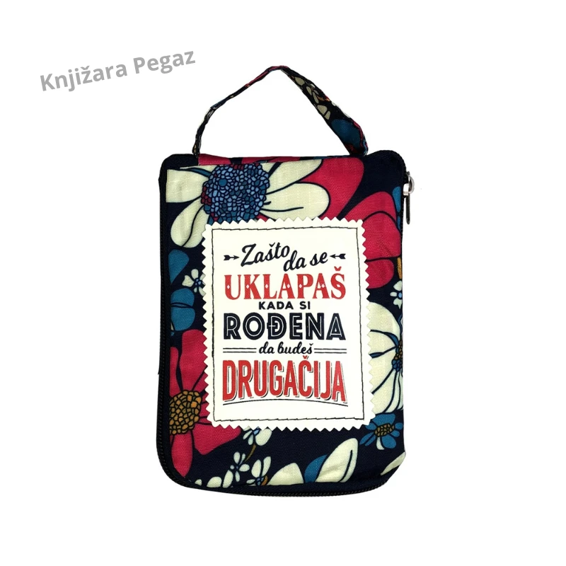 History & Heraldry Drugačija sklopiva poklon torba za kupovinu sa porukom, 100% poliester, pletene ručke i rajsferšlus, 42 x 41 x 11 cm HHTBG1005