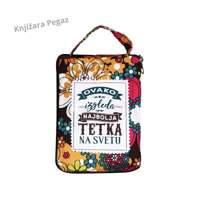 History & Heraldry Tetka sklopiva torba za kupovinu sa porukom, 100% poliester, pletene ručke i rajsferšlus, 42 x 41 x 11 cm HHTBG1021