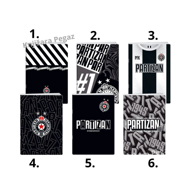 Premium Sveska A4 UV lak Partizan linije (dikto) 50 listova 301008, školska sveska A4 sa kvalitetnim papirom 80 g