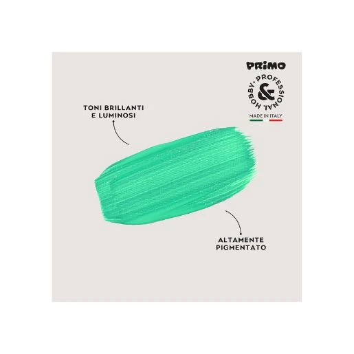PRIMO akrilna boja 75 ml – bright green 610 (intenzivno zelena) | Profesionalna zelena akrilna boja za slikanje, hobi, dekupaž i kreativne projekte | Visoka pokrivnost i postojan pigment