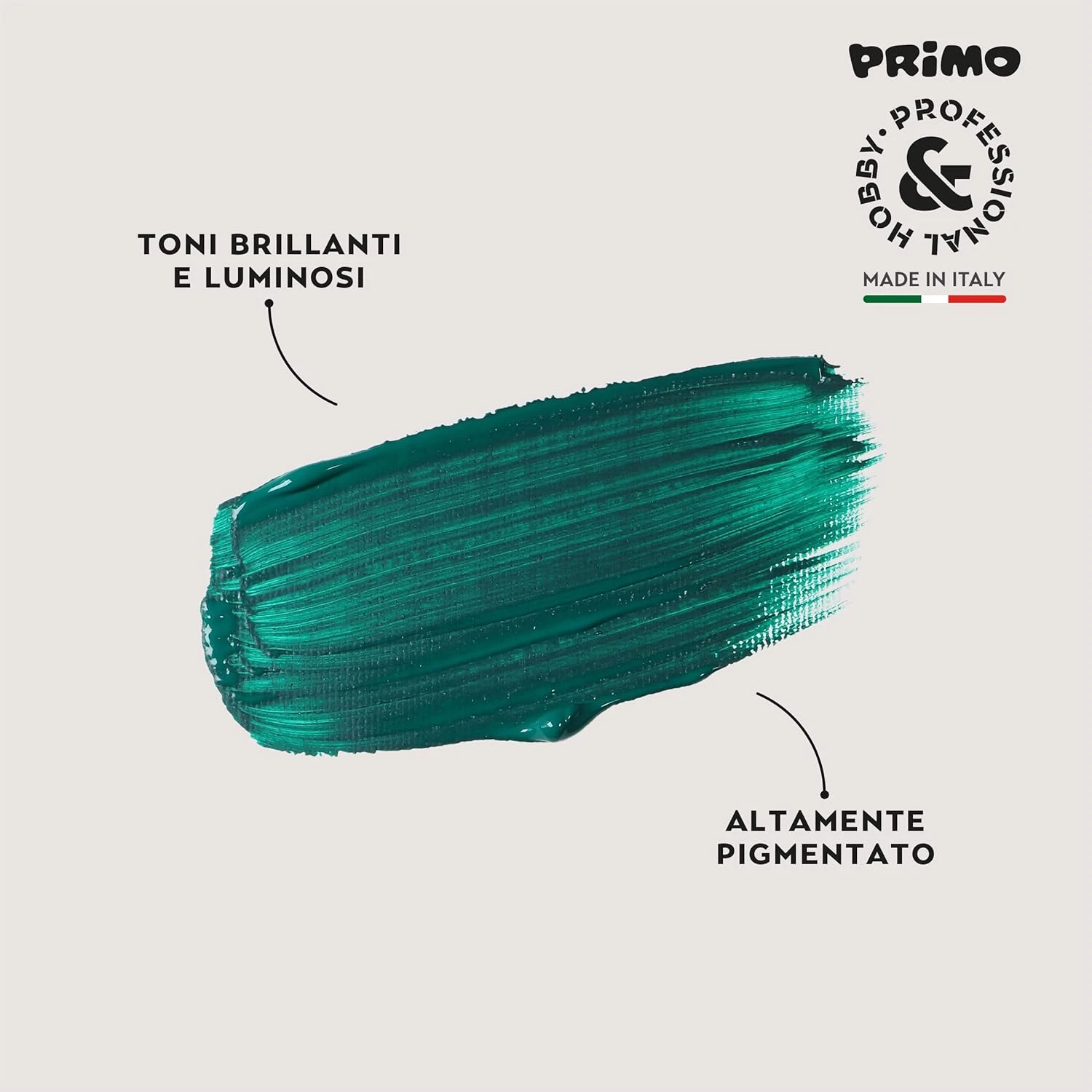 PRIMO akrilna boja 75 ml – emerald 641 (tamno zelena) | Profesionalna akrilna boja za slikanje, dekupaž, umjetnost i hobi projekte | Visoka pokrivnost i bogat pigment