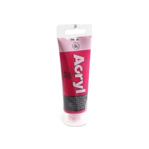 PRIMO akrilna boja 75 ml – magenta 301 | Intenzivna tamno roze akrilna boja, visok kvalitet pigmenta, brzo sušenje, savršena za slikanje, hobi i dekoraciju
