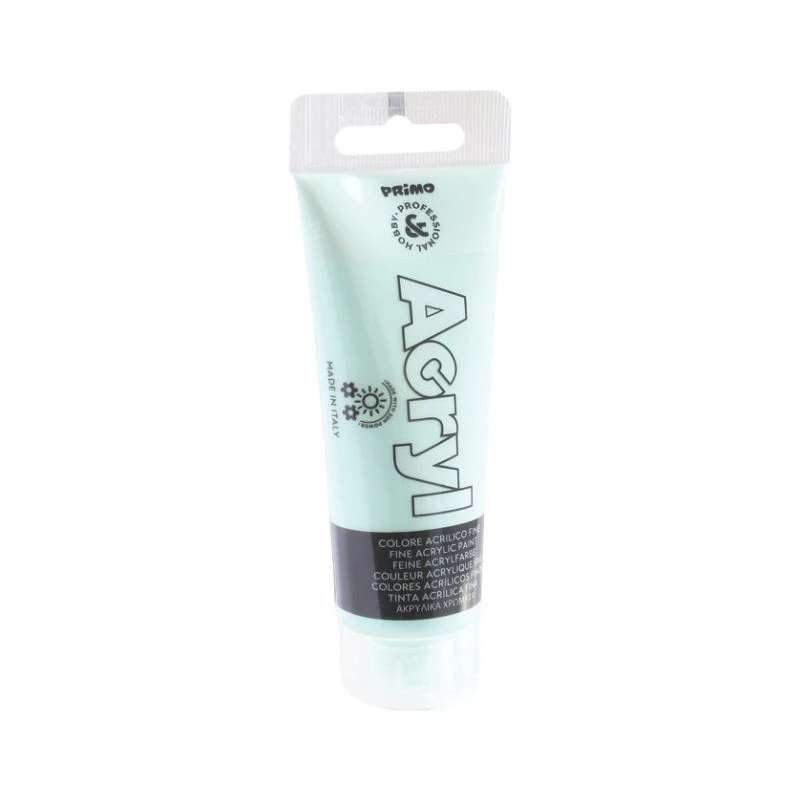 PRIMO akrilna boja CMP mint green (pastelno zelena) 75 ml – fina akrilna boja na vodenoj bazi za slikanje, dekupaž, hobi i dekorativne tehnike sa osvežavajućom pastel nijansom